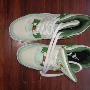 Nike Green and Gold Men's Sneakers